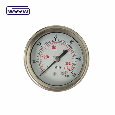 Hydraulic Jack Pressure Gauge Center Back Connection 100mm Ukuran dial