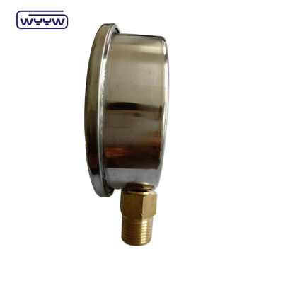 Gliserin Pressure Gauge Manometer 100mm Meter Tekanan Bagian Bawah Untuk Minyak Dan Gas