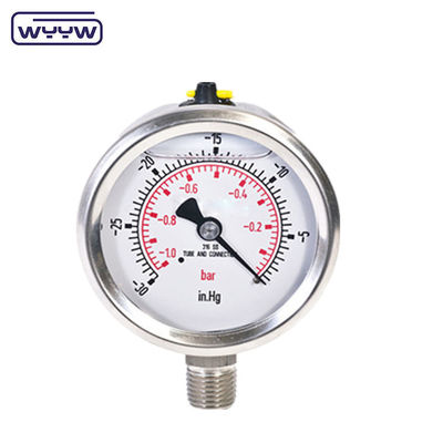 Kembali Gliserin Shock Resistant Hydraulic Jack Pressure Gauge Range Disesuaikan