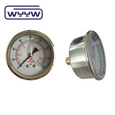 60Mpa 70Mpa Heavy Duty High Pressure Gauge Back Mount Garansi 1 tahun