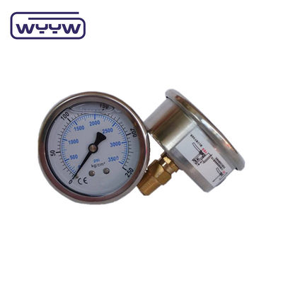 Industrial Brass Back Mount Oil Filled Manometer Untuk Gliserin