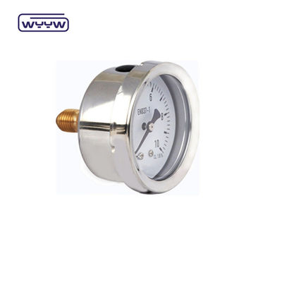 Industrial Brass Back Mount Oil Filled Manometer Untuk Gliserin