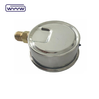 0 - 100Mpa Oil Diisi Pressure Gauge Bagian bawah Mount Untuk Hydraulic Press