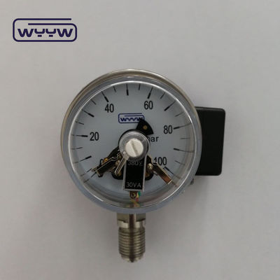 2.5 &quot;Pengukur Tekanan Kontak Listrik Baja Rinsing Flange Type Panel Connection