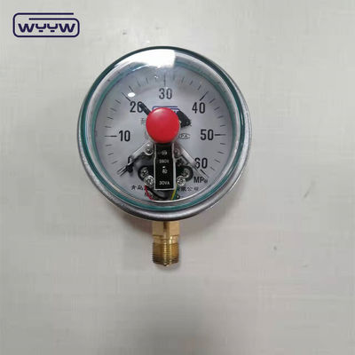 Stainless Steel Silikon Diisi Tekanan Gauge Bagian Bawah Sambungan 100mm