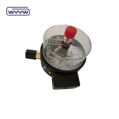 Manometer tekanan bawah baja hitam 100 mm dengan kontak listrik