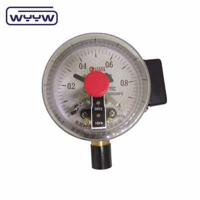 NO+NO Kasus Baja Hitam 1.6MPa 100mm 380V Manometer Kontak Listrik AC Pressure Gauge