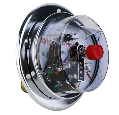 100mm Silikon diisi Listrik Oil Pressure Gauge Back Mount