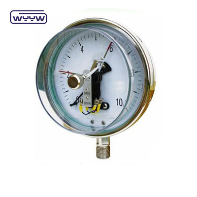 100mm Silikon diisi Listrik Oil Pressure Gauge Back Mount