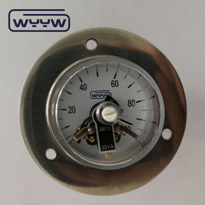 Manometer Tekanan Jack Hidrolik 60mm Dengan Flange Belakang