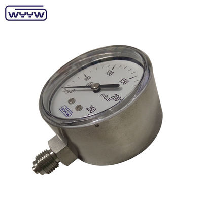 radial 1/4 &quot;bsp kapsul 63mm tekanan rendah kpa mbar manometer stainless steel commercial pressure gauge