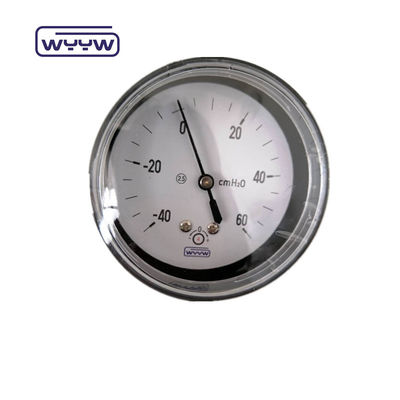 63mm Mmh2o Aksial Mbar Bellows Pressure Gauge Manometer Dengan Kasus SS304