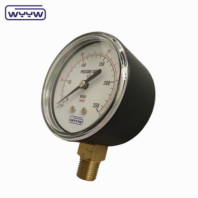 63mm Kapsul Bellows mbar tahan lama Komposisi atmosfer yang sangat baik Bellows Pressure Gauge