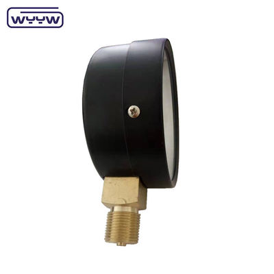 KPa pengukur tekanan rendah WYYW 4 inci 100mm kotak baja hitam bagian bawah masuk balon mbar cmh2o manometer