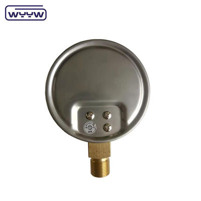 China pabrik kapsul pengukur tekanan 100mm mbar ss kasus sambungan kuningan 1/2 &quot;bsp cmh2o tekanan rendah manometer