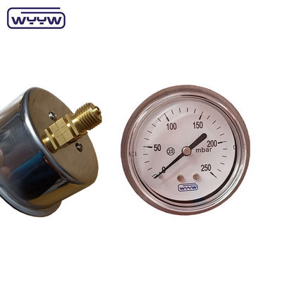 Bellows Pressure Gauge 60mm Inch2o Case Baja Hitam Aksial Mbar Pressure Gauge