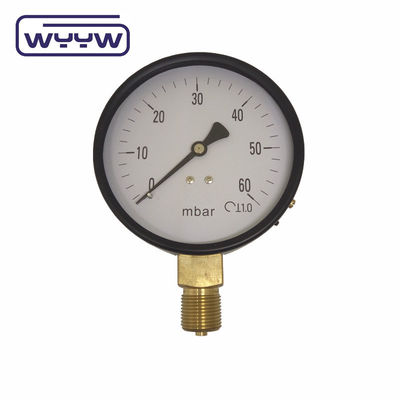 4&quot; Bellows Gas Gauge Tekanan Rendah 100mm Bottom Mount Style
