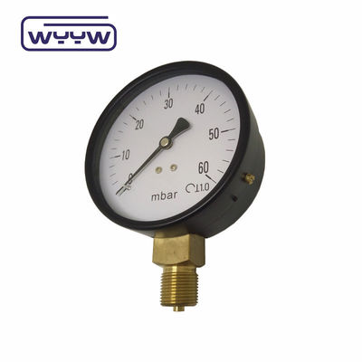 4&quot; Bellows Gas Gauge Tekanan Rendah 100mm Bottom Mount Style