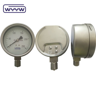 100mm 4 &quot; semua stainless steel Pressure Gauge, Bellow tipe Pressure Gauge