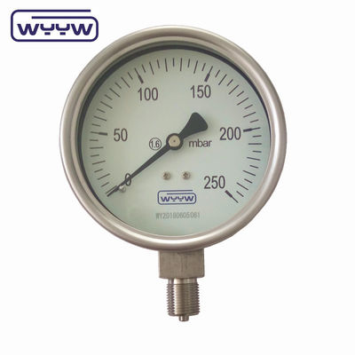 100mm 4 &quot; semua stainless steel Pressure Gauge, Bellow tipe Pressure Gauge