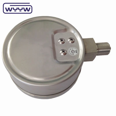 100mm semua stainless steel bayonet tekanan pengukur, bellows gas tekanan pengukur Mbar