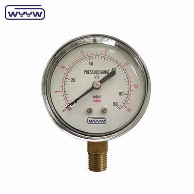 mbar inH2O Belang tekanan rendah ukuran 2,5&quot;