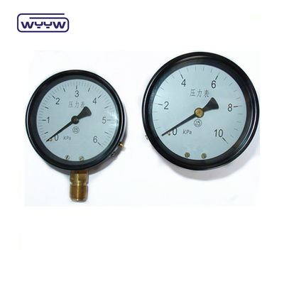 80mm Kpa Mbar Bellows Pressure Gauge Tekanan rendah Manometer Radial Connection