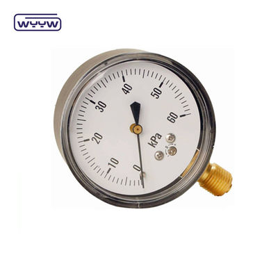 60-100mm CmH2O Kapsul Pressure Gauge Manometer 1.6% Akurasi