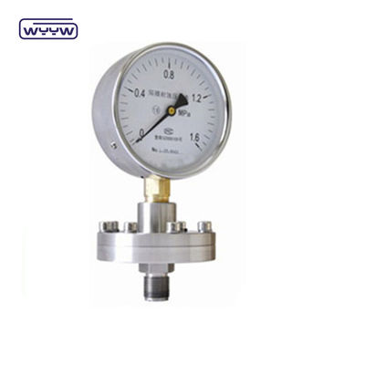 Tri Clamp Membrane Pressure Gauge Case Baja tahan karat 100mm
