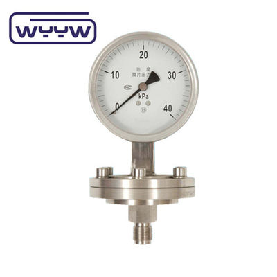 Tri Clamp Membrane Pressure Gauge Case Baja tahan karat 100mm