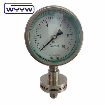 100mm Manometer Industri 4 &quot;Diafragma Seal Penekan Tekanan Kimia