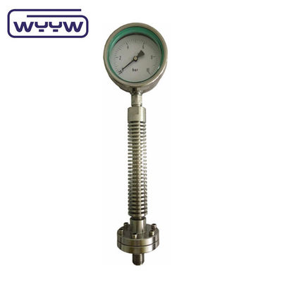 OEM ODM Diafragma Seal Pressure Gauge Suhu Tinggi Dengan Tabung Pendingin