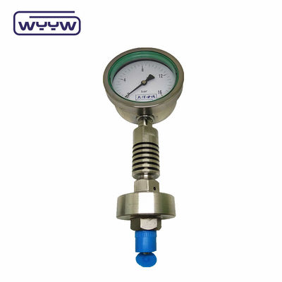 OEM ODM Diafragma Seal Pressure Gauge Suhu Tinggi Dengan Tabung Pendingin