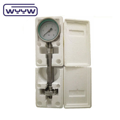 ISO9001 Manometer Tekanan Suhu Tinggi 100mm Diafragma Tipe Seal