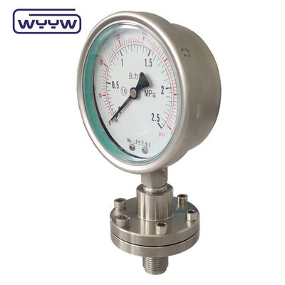 4&quot; 100mm Pressure Gauge Diaphragm Seal Kasus SS Dan Bagian Dalam SS