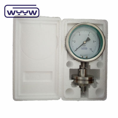 manometer industri 100mm diafragma segel alat ukur tekanan pabrik kimia