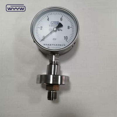 Semua Indikator Tekanan Gauge Baja Rinsless Dengan Flange Disetujui CE