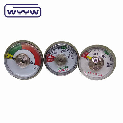 4000PSI 38mm ss case spring tune ukuran kecil dengan silinder rubber cover tekanan gauge
