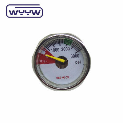 Back Mount Paintball Pressure Gauge 5000 Psi Rentang Disesuaikan
