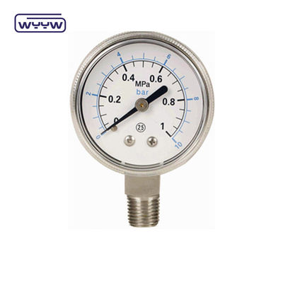 gas alam kering menggunakan oksigen tidak masuk ke dasar minyak 60mm stainless steel borbon tabung tekanan gauge
