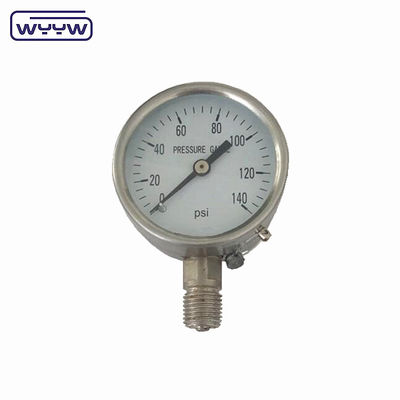 Gas alam stainless steel Pressure Gauge Bagian bawah koneksi