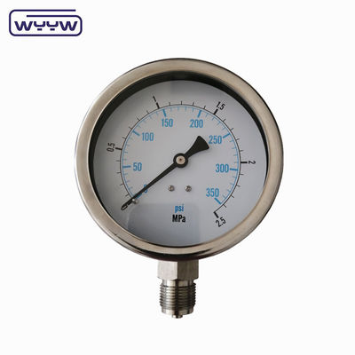 SS304 0-100Bar PSI 63mm 100mm Gliserin Manometer Pressure Gauge Gliserin diisi
