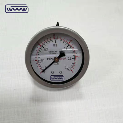 2.5 Inci Axial Cairan Diisi Tekanan Gauge Vibration Proof Semua stainless steel