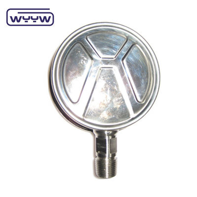 Bayonet Kgf/Cm2 Psi 4 &quot;Licid Filled Pressure Gauge Bagian bawah Koneksi