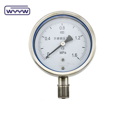 Shock Proof Cairan Dipenuhi Pressure Gauge Manometer Material Baja Rustless