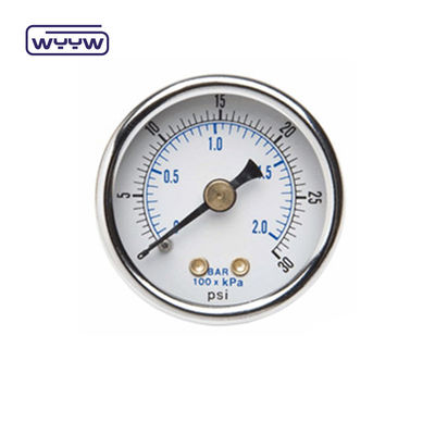SS304 Pusat Back Mount Pressure Gauge, Dual Bar Pressure Gauge