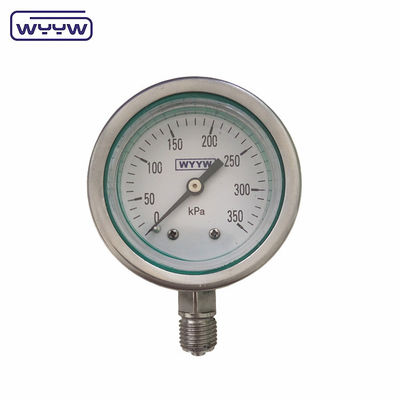 60mm Silikon Cairan Hidraulik Diisi Tekanan Gauge Baja tahan karat
