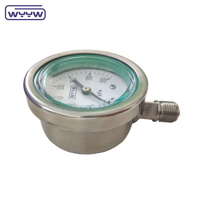 60mm Silikon Cairan Hidraulik Diisi Tekanan Gauge Baja tahan karat