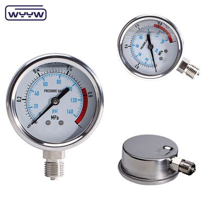 CE Tekanan Tinggi Gauge Autoclave Baja Rinsless Tekanan Gauge Manometer