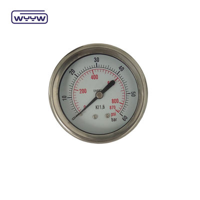 2.5&quot; Manometer Tekanan Masuk Belakang Gliserin Tekanan Tinggi
